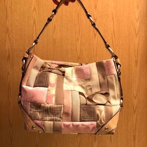 Coach Pink Patchwork Hobo Bag